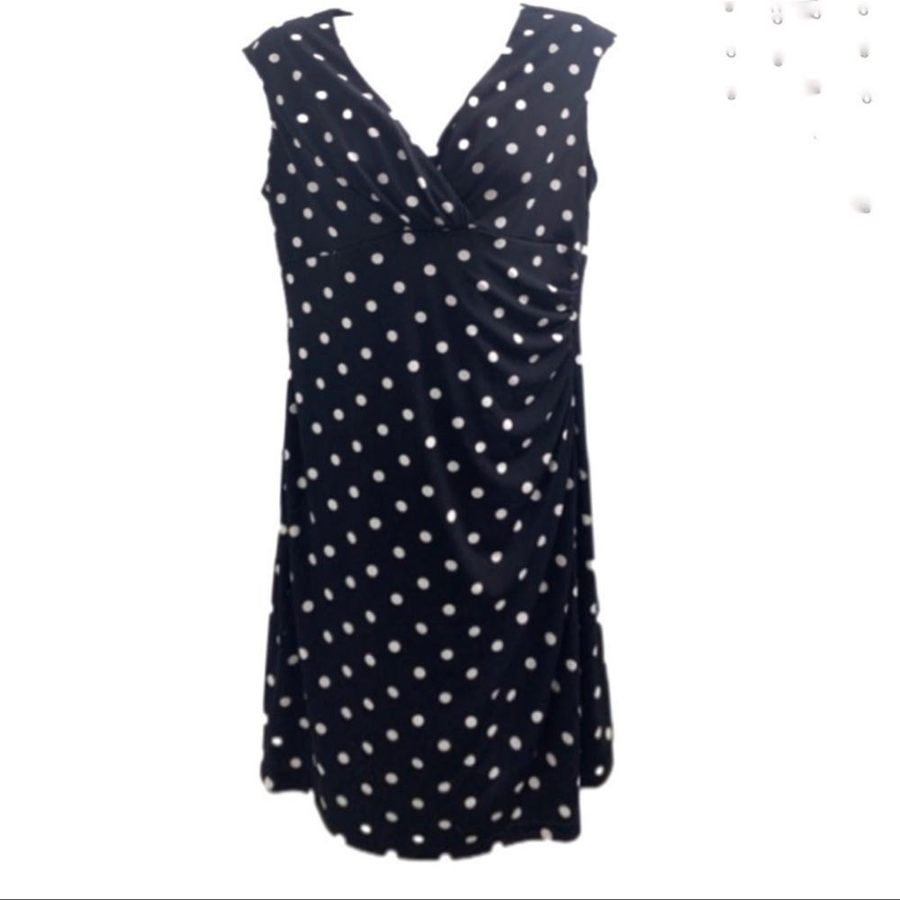 Jessica Howard size 8P black and white dress polka dots